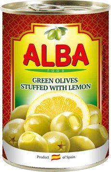 Оливки зелёные фаршированные лимоном Alba Food, 280 г 611006 фото