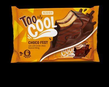 Бісквіт Рошен Too Cool Choco Fest із шоколадним смаком 270 грамів 320095 фото