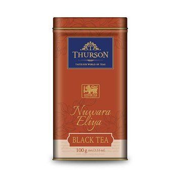 Чай Thurson Nuwara Eliya (PEKOE) чорний розсипний цейлонський 100 грамів у жерстяній банці 108036 фото