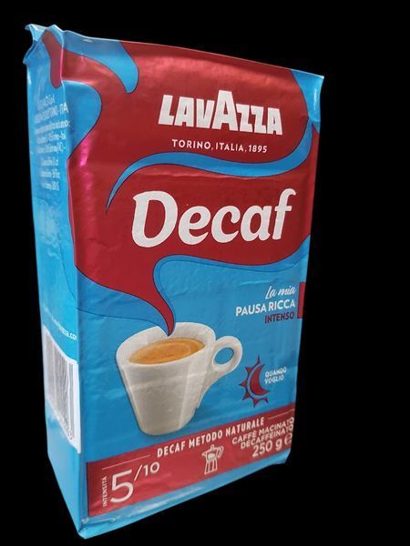 Молотый кофе без кофеина Lavazza Dek Intenso 250 грамм в вакуумной упаковке 202443 фото