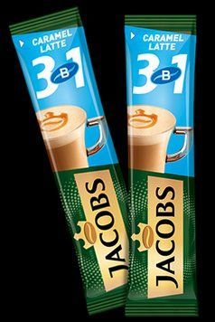 Кавовий напій Jacobs 3 in 1 Latte Caramel 24 x 12,3 г 219009 фото