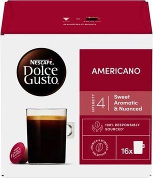 Кава в капсулах Nescafe Dolce Gusto Americano купаж арабіки та робусти 16 шт. 285049 фото